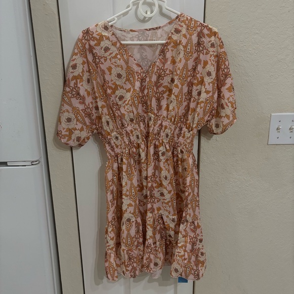 Cupshe Pink and Orange Floral Dress - Picture 2 of 6